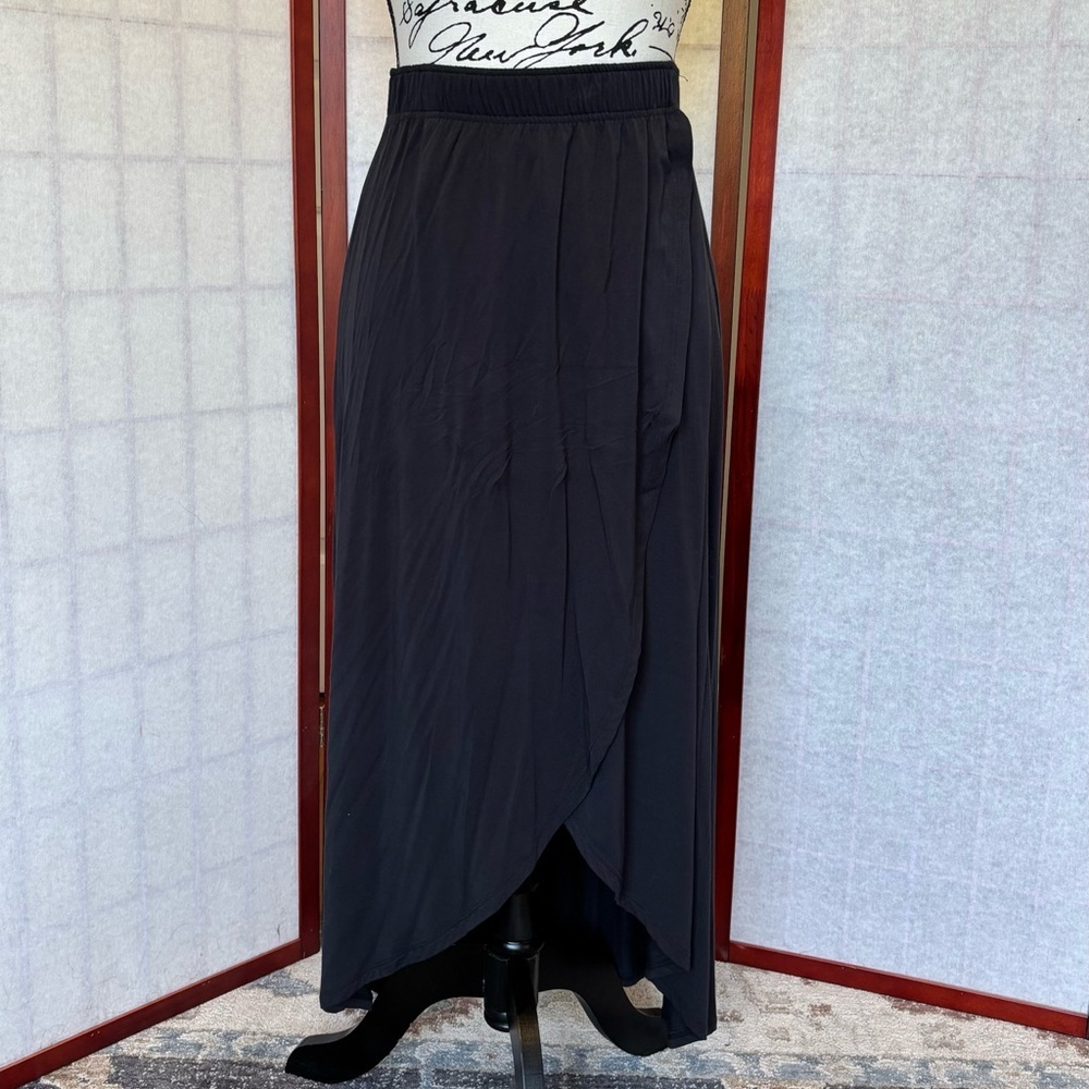 Faux Wrap Black Skirt -  NWOT - Size XS